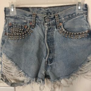 Urban Outfitters High Waisted Distressed Shorts